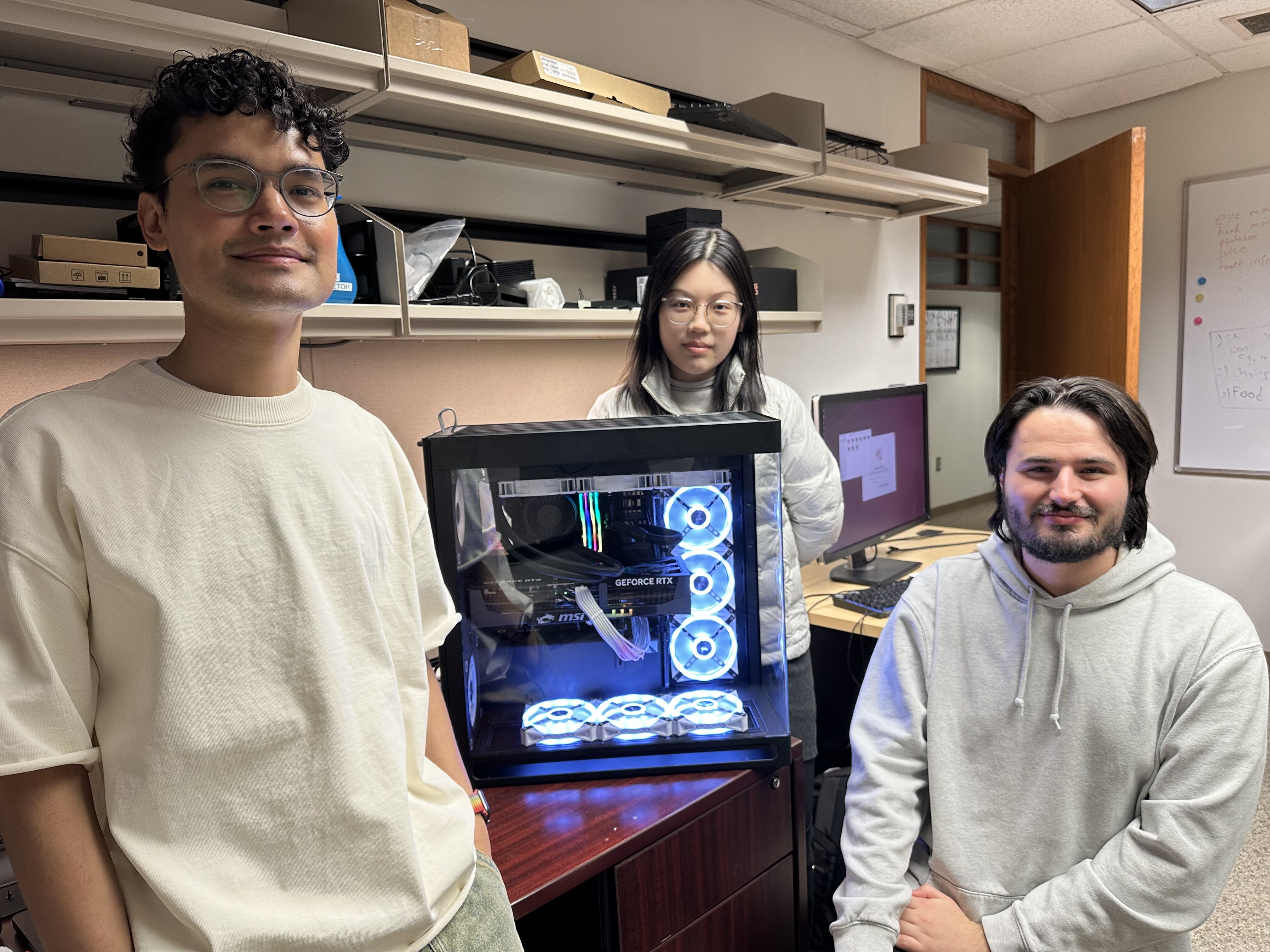 Group photo from the lab's first compute machine.